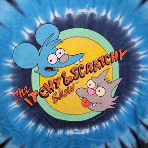 Liquid Blue The Itchy & Scratchy Show Graphic Tee Short Sleeve - Size Medium